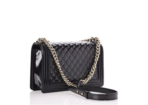 chanel boy flap quilted patent leather gold-tone|Chanel bag for sale.